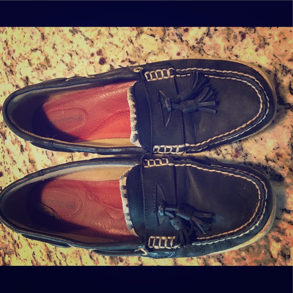 Leopard and black sperrys